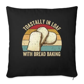 Funny bread baker - Sofa pillowcase 17,3'' x 17,3'' (45 x 45 cm) - black - Front
