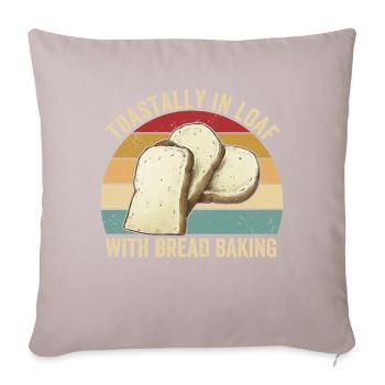 Funny bread baker - Sofa pillowcase 17,3'' x 17,3'' (45 x 45 cm) - light taupe - Front