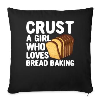 Funny bread baker - Sofa pillowcase 17,3'' x 17,3'' (45 x 45 cm) - black - Front