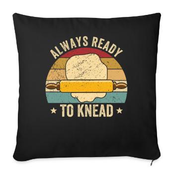 Funny bread baker - Sofa pillowcase 17,3'' x 17,3'' (45 x 45 cm) - black - Front