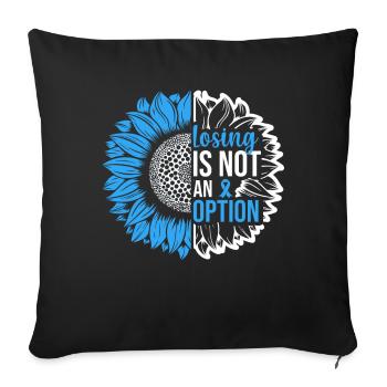Prostate Cancer Awareness Sunflower - Sofa pillowcase 17,3'' x 17,3'' (45 x 45 cm) - black - Front