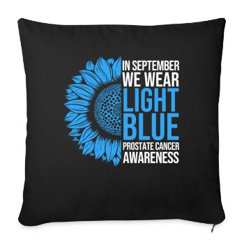 Prostate Cancer Awareness Sunflower - Sofa pillowcase 17,3'' x 17,3'' (45 x 45 cm) - black - Front