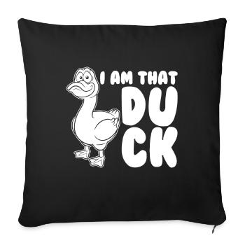 Je suis cet oiseau canard - Housse de coussin décorative 45 x 45 cm - noir - Devant