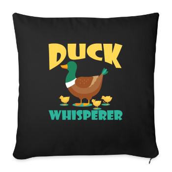 Duck Whisperer Duck Duck Bird - Housse de coussin décorative 45 x 45 cm - noir - Devant