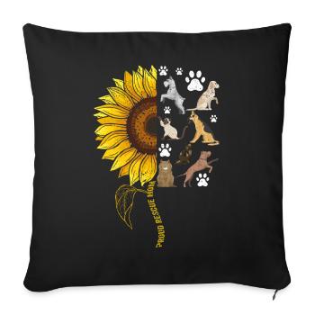 Rescue Dog Squadron Sunflower - Sofa pillowcase 17,3'' x 17,3'' (45 x 45 cm) - black - Front