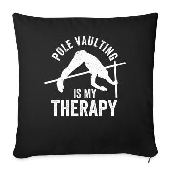 Fun Pole Vault Pole Vault - Sofa pillowcase 17,3'' x 17,3'' (45 x 45 cm) - black - Front