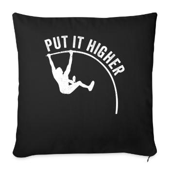 Fun Pole Vault Pole Vault - Sofa pillowcase 17,3'' x 17,3'' (45 x 45 cm) - black - Front