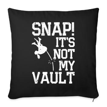 Saut à la perche amusant Saut à la perche - Housse de coussin décorative 45 x 45 cm - noir - Devant