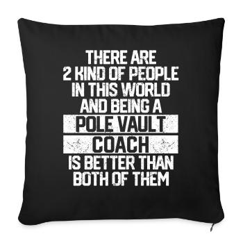 Fun Pole Vault Pole Vault - Sofa pillowcase 17,3'' x 17,3'' (45 x 45 cm) - black - Front