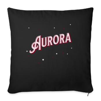 Aurora Namen personalisiert - Sofakissenbezug 45 x 45 cm - Schwarz - Vorne