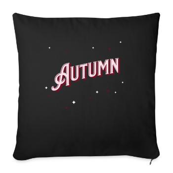 Autumn names personalised - Sofa pillowcase 17,3'' x 17,3'' (45 x 45 cm) - black - Front