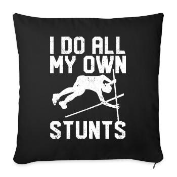 Fun Pole Vault Pole Vault - Sofa pillowcase 17,3'' x 17,3'' (45 x 45 cm) - black - Front