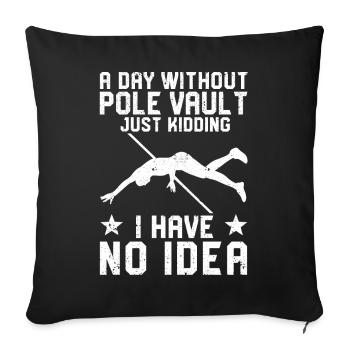 Fun Pole Vault Pole Vault - Sofa pillowcase 17,3'' x 17,3'' (45 x 45 cm) - black - Front