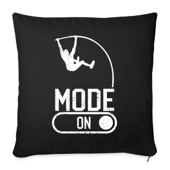 Saut à la perche amusant Saut à la perche - Housse de coussin décorative 45 x 45 cm - noir - Devant
