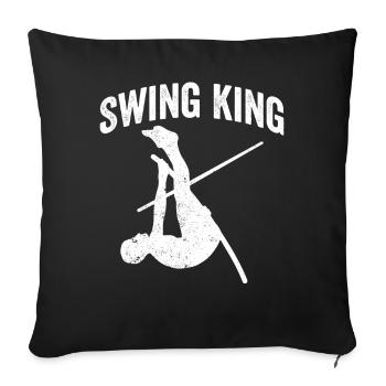 Fun Pole Vault Pole Vault - Sofa pillowcase 17,3'' x 17,3'' (45 x 45 cm) - black - Front