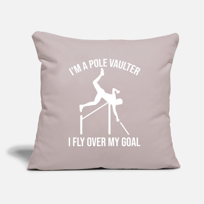 Fun pole vault Sofa pillowcase 17,3'' x 17,3'' (45 x 45 cm)