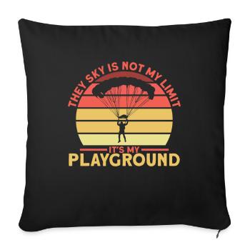 Le ciel n’est pas ma limite Parachute - Housse de coussin décorative 45 x 45 cm - noir - Devant