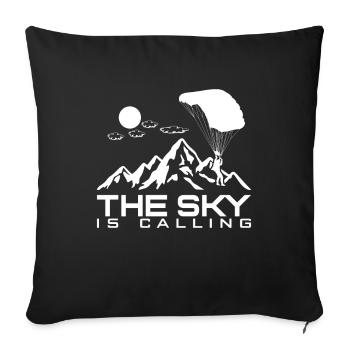 Le ciel appelle Parachute - Housse de coussin décorative 45 x 45 cm - noir - Devant