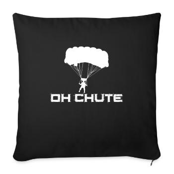 Oh parachute - Housse de coussin décorative 45 x 45 cm - noir - Devant