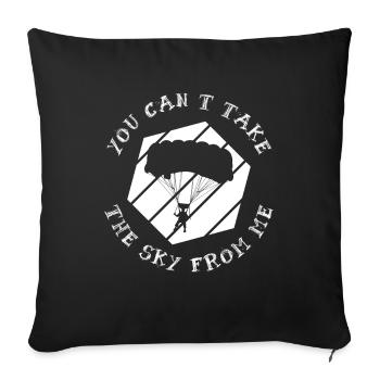 Je ne peux pas me prendre le ciel Parachute - Housse de coussin décorative 45 x 45 cm - noir - Devant