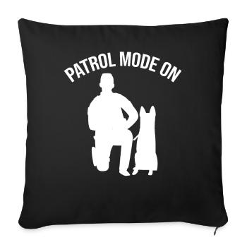 Chien policier policier - Housse de coussin décorative 45 x 45 cm - noir - Devant