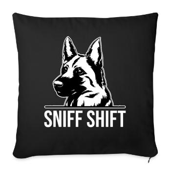 Police Officer Police Dog - Sofa pillowcase 17,3'' x 17,3'' (45 x 45 cm) - black - Front