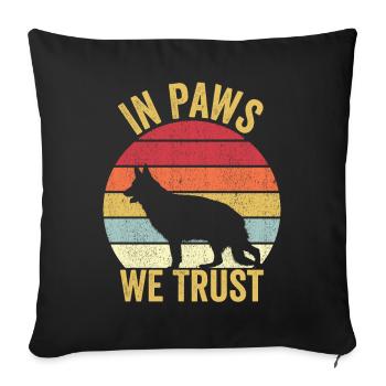 Policeman Police Dog Vintage - Sofa pillowcase 17,3'' x 17,3'' (45 x 45 cm) - black - Front