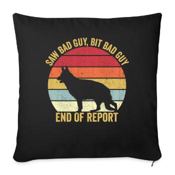 Policeman Police Dog Vintage - Sofa pillowcase 17,3'' x 17,3'' (45 x 45 cm) - black - Front
