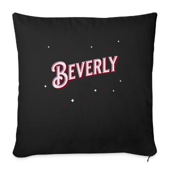 Beverly name personalized - Sofa pillowcase 17,3'' x 17,3'' (45 x 45 cm) - black - Front