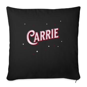 Carrie name personalized - Sofa pillowcase 17,3'' x 17,3'' (45 x 45 cm) - black - Front