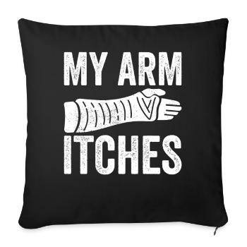 Broken arm - Sofa pillowcase 17,3'' x 17,3'' (45 x 45 cm) - black - Front