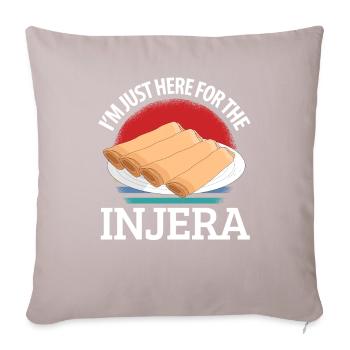 Traditional Ethiopian-Eritrean Injera bread - Sofa pillowcase 17,3'' x 17,3'' (45 x 45 cm) - light taupe - Front
