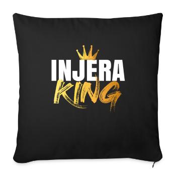 Traditional Ethiopian-Eritrean Injera bread - Sofa pillowcase 17,3'' x 17,3'' (45 x 45 cm) - black - Front