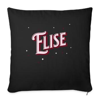 Elise Namen personalisiert - Sofakissenbezug 45 x 45 cm - Schwarz - Vorne
