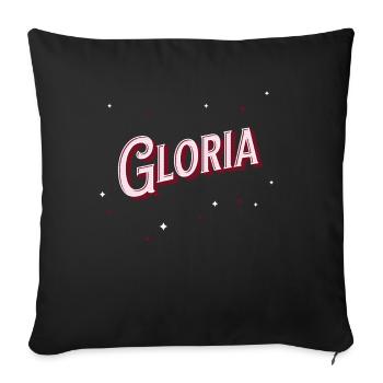 Prénom Gloria personnalisé - Housse de coussin décorative 45 x 45 cm - noir - Devant