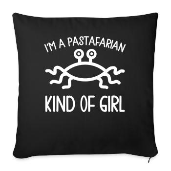 Fliegendes Spaghettimonster FSM - Sofakissenbezug 45 x 45 cm - Schwarz - Vorne