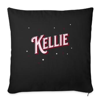 Kellie name personalised - Sofa pillowcase 17,3'' x 17,3'' (45 x 45 cm) - black - Front