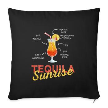 Tequila sunrise - Housse de coussin décorative 45 x 45 cm - noir - Devant