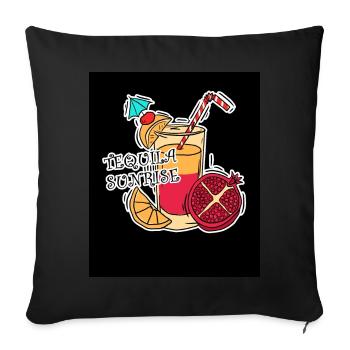 Tequila sunrise - Housse de coussin décorative 45 x 45 cm - noir - Devant