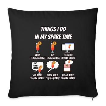 Tequila sunrise - Housse de coussin décorative 45 x 45 cm - noir - Devant
