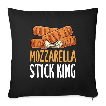 Mozzarella Stick King - Sofa pillowcase 17,3'' x 17,3'' (45 x 45 cm) - black - Front