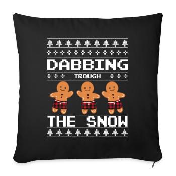 Dabbing Trough The Snow Gingerbread Noël - Housse de coussin décorative 45 x 45 cm - noir - Devant