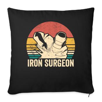 Iron Surgeon Schweißer Schweißen Vintage - Sofakissenbezug 45 x 45 cm - Schwarz - Vorne