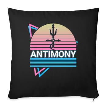 Antimony Alchemy Retro - Sofa pillowcase 17,3'' x 17,3'' (45 x 45 cm) - black - Front