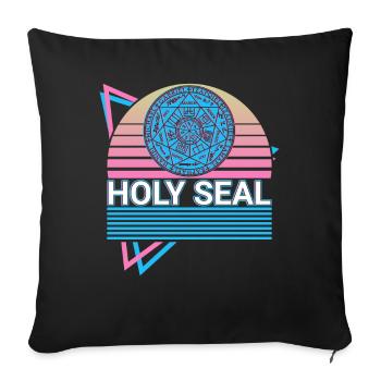 Holy Seal Archangel Retro - Sofa pillowcase 17,3'' x 17,3'' (45 x 45 cm) - black - Front