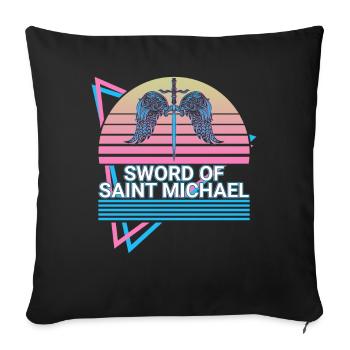 L’épée de saint Michel - Housse de coussin décorative 45 x 45 cm - noir - Devant