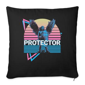 Protector Archangel Michael Retro - Sofa pillowcase 17,3'' x 17,3'' (45 x 45 cm) - black - Front