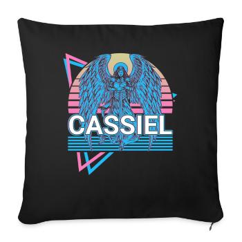 Cassiel Archangel Retro - Sofa pillowcase 17,3'' x 17,3'' (45 x 45 cm) - black - Front