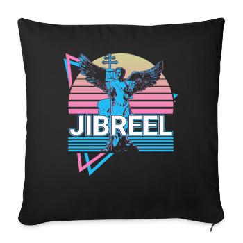 Jibrael Archangel Retro - Sofa pillowcase 17,3'' x 17,3'' (45 x 45 cm) - black - Front