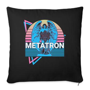 Metatron Erzengel Retro - Sofakissenbezug 45 x 45 cm - Schwarz - Vorne